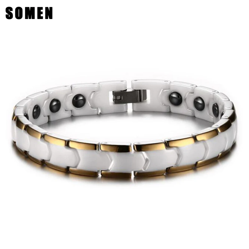Somen 18cm Women Ceramic Bracelet With Hematite Inlay Gold Plating Street Style Trendy Girl Bracelets pulsera mujer
Somen 18cm Women Ceramic Bracelet With Hematite Inlay Gold Plating Street Style Trendy Girl Bracelets pulsera mujer
