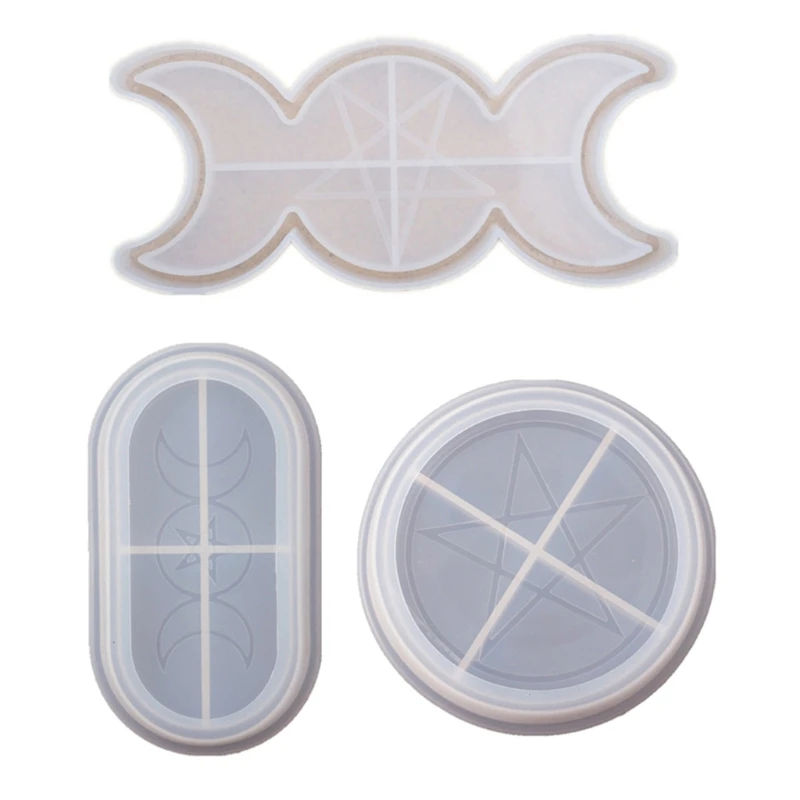 3Pcs Moon Star Tray Resin Mold Triple Goddess With Pentagrams Box Storage Molds B36D
3Pcs Moon Star Tray Resin Mold Triple Goddess With Pentagrams Box Storage Molds B36D
