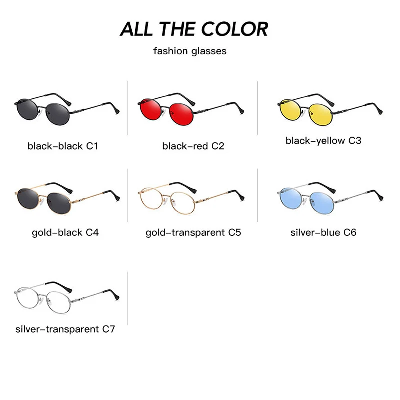Fashion Vintage Luxury Brand Designer Oval Sunglasses Women Men Small Frame Metal Travel Driving Sun Glasses Steampunk Shades 
Fashion Vintage Luxury Brand Designer Oval Sunglasses Women Men Small Frame Metal Travel Driving Sun Glasses Steampunk Shades