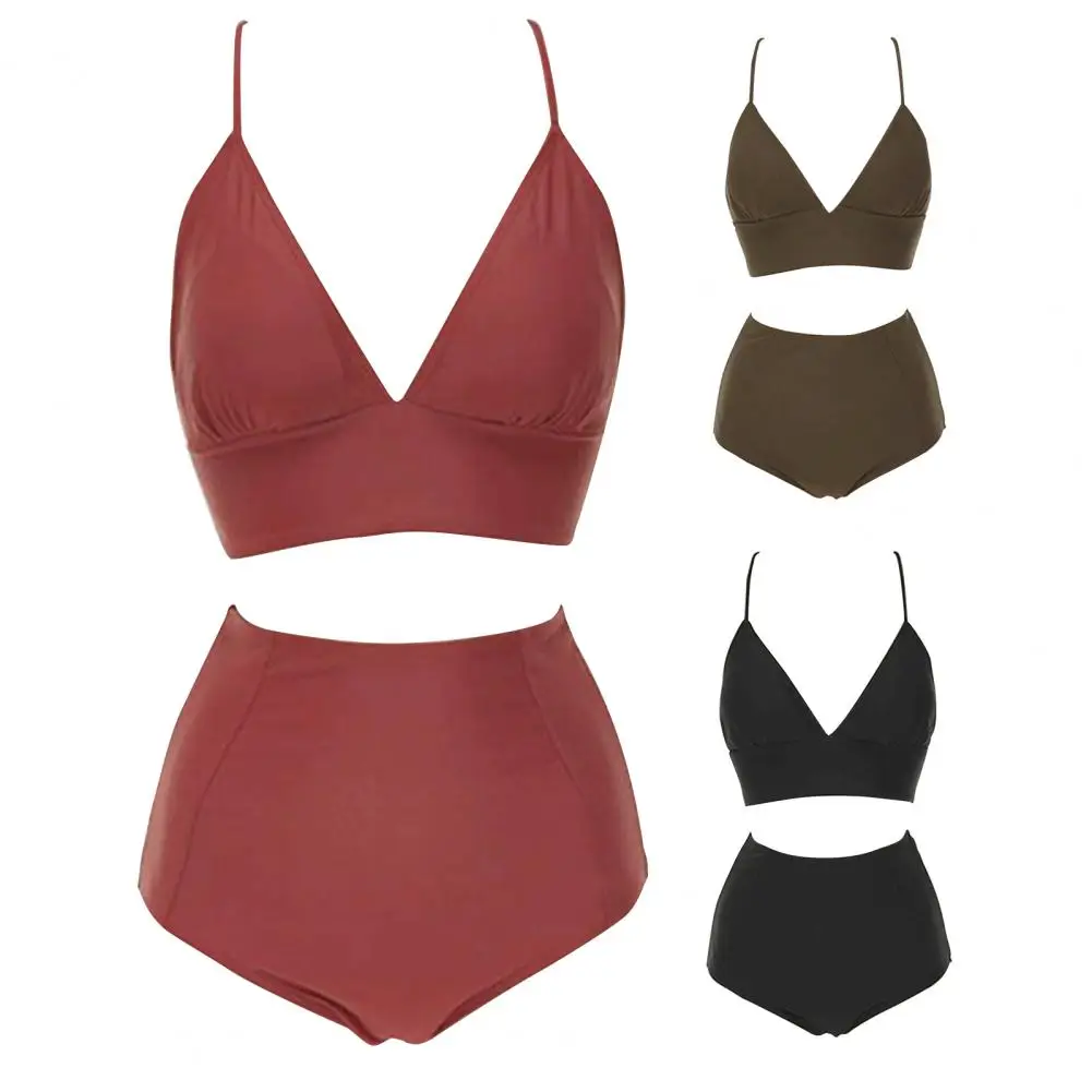 Women's Sexy Bikini Swimsuit Solid Color Bandage Split High Waist Bikini Push-up Beachwear Swimwear Swimwear
Women's Sexy Bikini Swimsuit Solid Color Bandage Split High Waist Bikini Push-up Beachwear Swimwear Swimwear