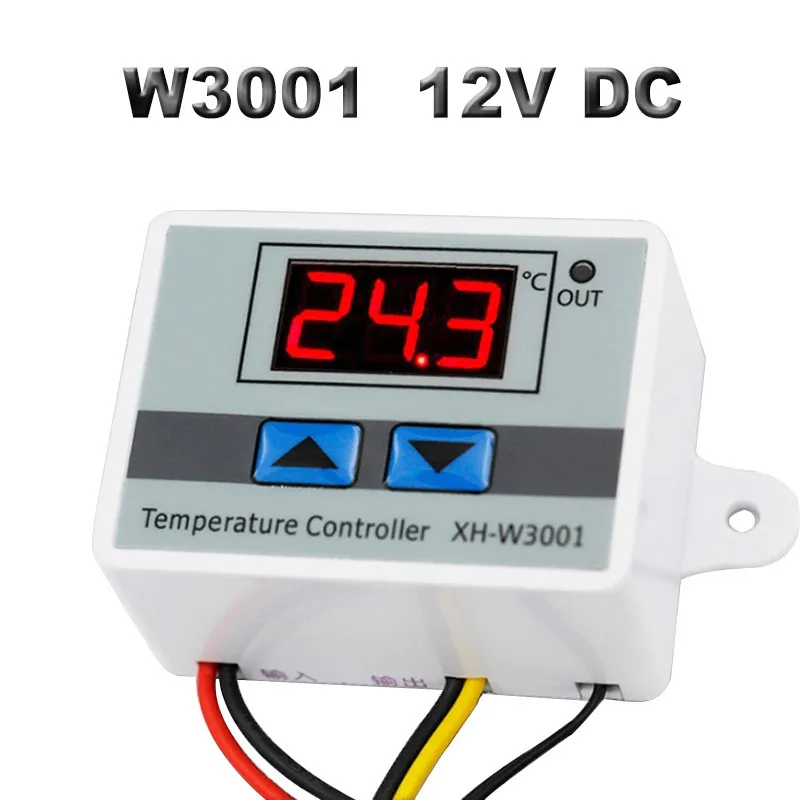 Digital Led Temperature Controller Probe XH-W3001 AC110-220V 12V/120W 24V/240W Incubator Cool Heat Switch Thermostat Instrument
Digital Led Temperature Controller Probe XH-W3001 AC110-220V 12V/120W 24V/240W Incubator Cool Heat Switch Thermostat Instrument
