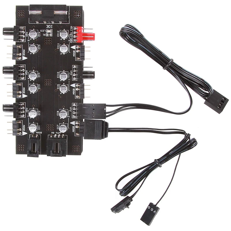 SATA 1 to 6 Way PWM/ARGB Device Expander 4Pin Cooling Fans Hub Splitter Cable 5V Power Socket Adapter Card for Computer
SATA 1 to 6 Way PWM/ARGB Device Expander 4Pin Cooling Fans Hub Splitter Cable 5V Power Socket Adapter Card for Computer