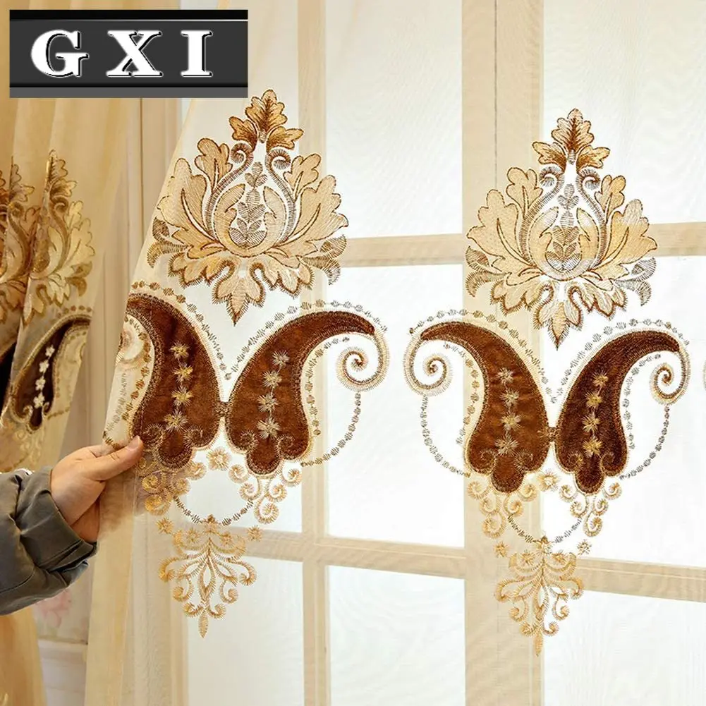 Роскошные прозрачные Занавески GXI Coffee, занавески из вуали, европейские бархатные тюли с вышивкой для гостиной, занавески для раздвижных две...
Роскошные прозрачные Занавески GXI Coffee, занавески из вуали, европейские бархатные тюли с вышивкой для гостиной, занавески для раздвижных две...
