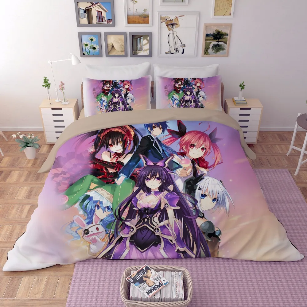 2018 New style Japanese Anime Tokisaki Kurumi Lovely cute Violet Bedding sets Quilt cover duvet cover Quilt Cover pillow slip
2018 New style Japanese Anime Tokisaki Kurumi Lovely cute Violet Bedding sets Quilt cover duvet cover Quilt Cover pillow slip