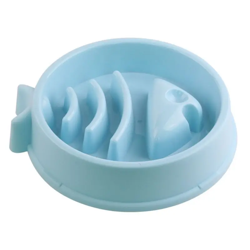 Eating Feeder Pet Slow Fish Shape Dog Bowl Bloat Stop Healthy Food Plate Dishes