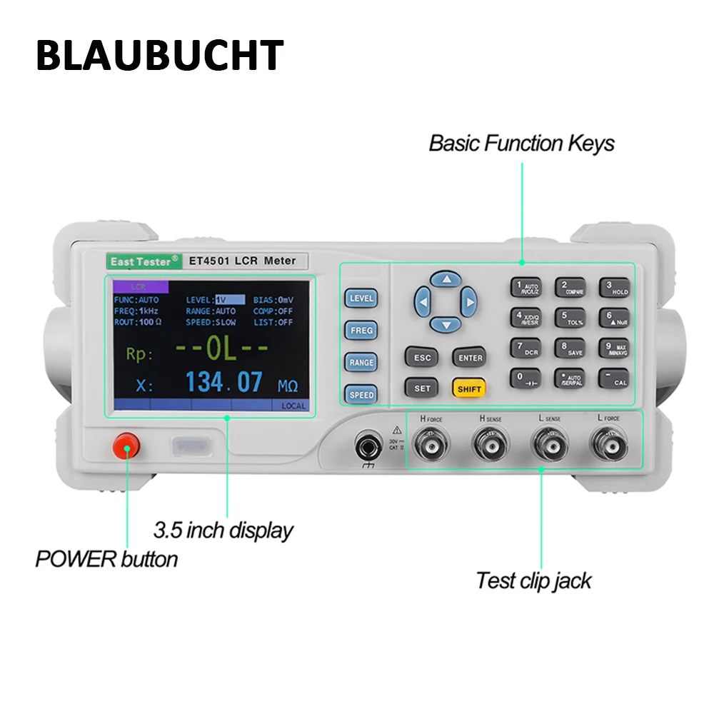 Capacitance Resistance Impedance Inductance Measure LCR Tester Meter L RC Benchtop Digital Bridge Desktop ET4501 ET4502 ET4510
Capacitance Resistance Impedance Inductance Measure LCR Tester Meter L RC Benchtop Digital Bridge Desktop ET4501 ET4502 ET4510