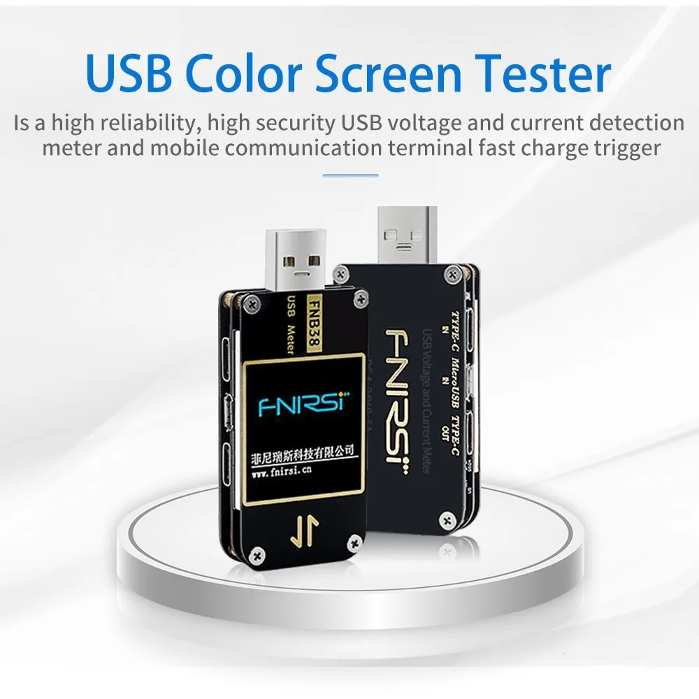 FNB38 измеритель тока и напряжения USB тестер QC4 + PD3.0 2 0 PPS Быстрая зарядка протокол