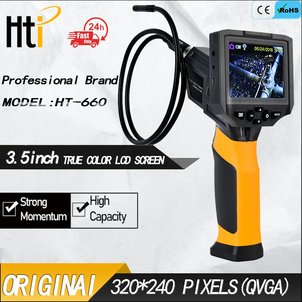 Hti Original Borescope Endoscope Portable Video With 3.5 Inch Video Screen And 8.5 mm Probe For home inspection auto Maintenance
Hti Original Borescope Endoscope Portable Video With 3.5 Inch Video Screen And 8.5 mm Probe For home inspection auto Maintenance