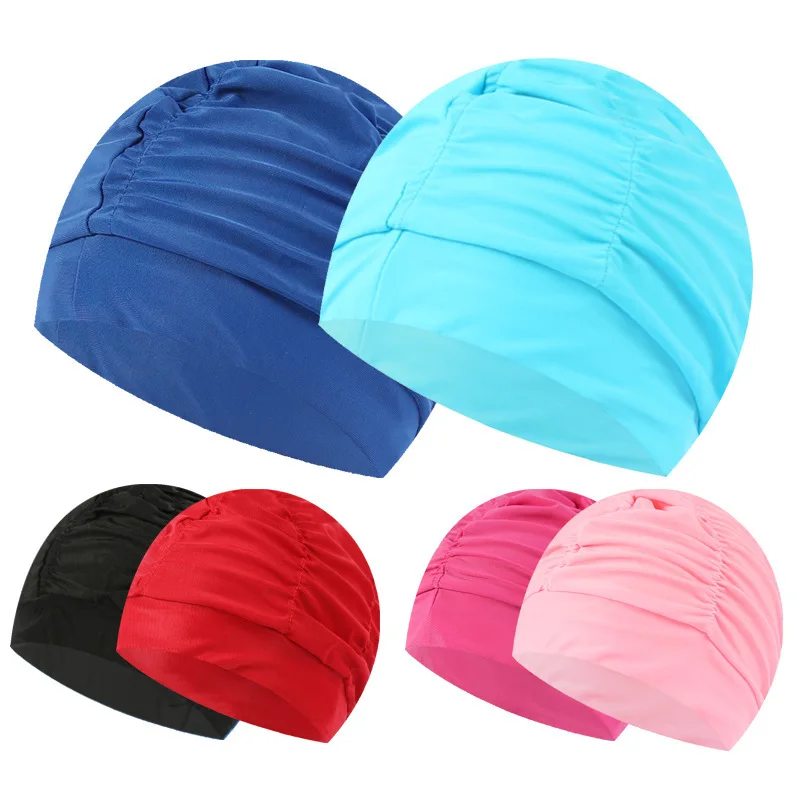 Adult Colorful Printed Swimming Cap Pleated Men's And Women's Double Layer Comfortable Long Hair Ear Protection Cloth Wading Hat
Adult Colorful Printed Swimming Cap Pleated Men's And Women's Double Layer Comfortable Long Hair Ear Protection Cloth Wading Hat