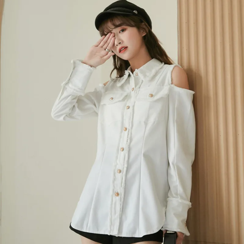 LANMREM 2021 New Shirt Women's Long Sleeves Hollow Out Shoulder White Single Breasted Shirts 2021 Autumn Casual Top 2T1126
LANMREM 2021 New Shirt Women's Long Sleeves Hollow Out Shoulder White Single Breasted Shirts 2021 Autumn Casual Top 2T1126