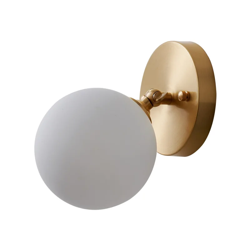 Modern Copper Glass Ball Wall Lights Simple Sconce Led Wall Lamp for Home Bedroom Living Room Corridor Loft Decor Light Fixtures
Modern Copper Glass Ball Wall Lights Simple Sconce Led Wall Lamp for Home Bedroom Living Room Corridor Loft Decor Light Fixtures
