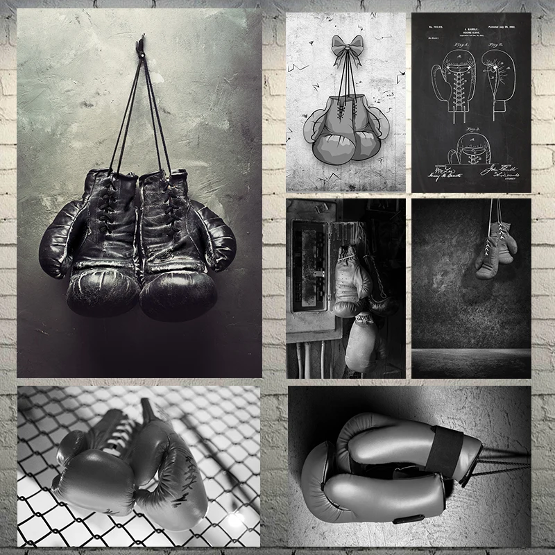 Gym Wall Decoration Poster Black White Boxing Gloves Canvas Wall Art Prints Men Room Decor Picture for Living Room Frameless
Gym Wall Decoration Poster Black White Boxing Gloves Canvas Wall Art Prints Men Room Decor Picture for Living Room Frameless