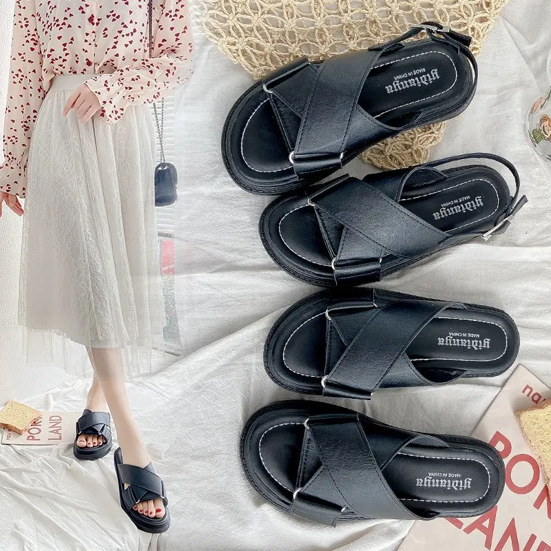 Casual Sandals Slippers Female Student Fairy Style 2021 New Summer Fashion All-match Outer Slippers Flat Roman Sandals X816
Casual Sandals Slippers Female Student Fairy Style 2021 New Summer Fashion All-match Outer Slippers Flat Roman Sandals X816