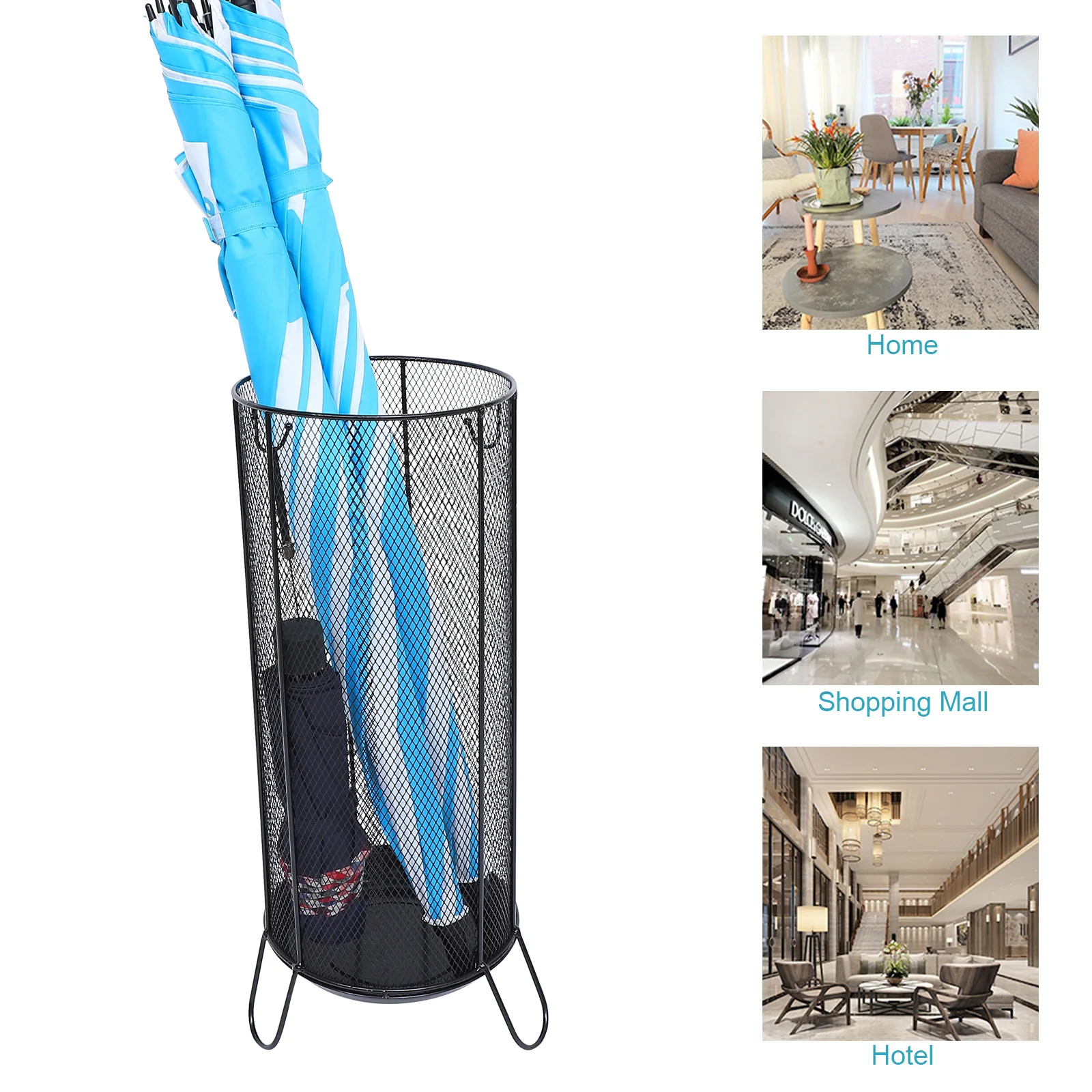 1 Pc Iron Storage Rack Walking Sticks Stand Multi-Functional Umbrella Holder Umbrella Rack Storage Umbrella Storage Barrel
1 Pc Iron Storage Rack Walking Sticks Stand Multi-Functional Umbrella Holder Umbrella Rack Storage Umbrella Storage Barrel