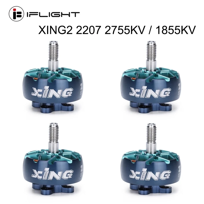 iFlight XING2 2207 2755KV 4S / 1855KV 6S FPV Motor Unibell with 5mm titanium alloy shaft for FPV drone part
iFlight XING2 2207 2755KV 4S / 1855KV 6S FPV Motor Unibell with 5mm titanium alloy shaft for FPV drone part