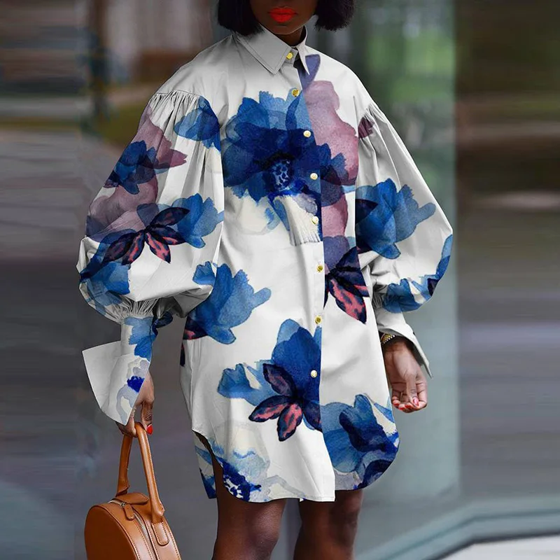 Women Vintage Distressed Print Casual Harajuku Loose Dress Fashion Button Lantern Long Sleeve Design Office Lady Shirt Dresses
Women Vintage Distressed Print Casual Harajuku Loose Dress Fashion Button Lantern Long Sleeve Design Office Lady Shirt Dresses