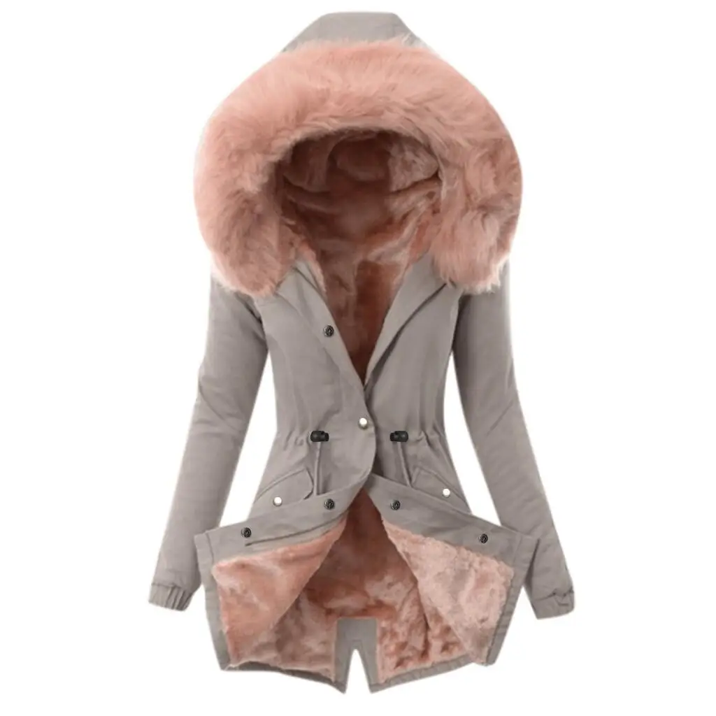 warm 2019 new women's fur cotton padded clothes collar drawstring solid color casual for women
warm 2019 new women's fur cotton padded clothes collar drawstring solid color casual for women