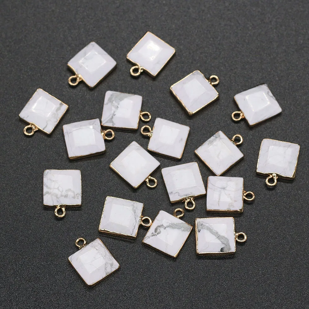 New 5PCS Natural White Turquoi Pendants Charms Stone Square Shape Pendants DIY for Necklace or Jewelry Making Size 12x16mm
New 5PCS Natural White Turquoi Pendants Charms Stone Square Shape Pendants DIY for Necklace or Jewelry Making Size 12x16mm