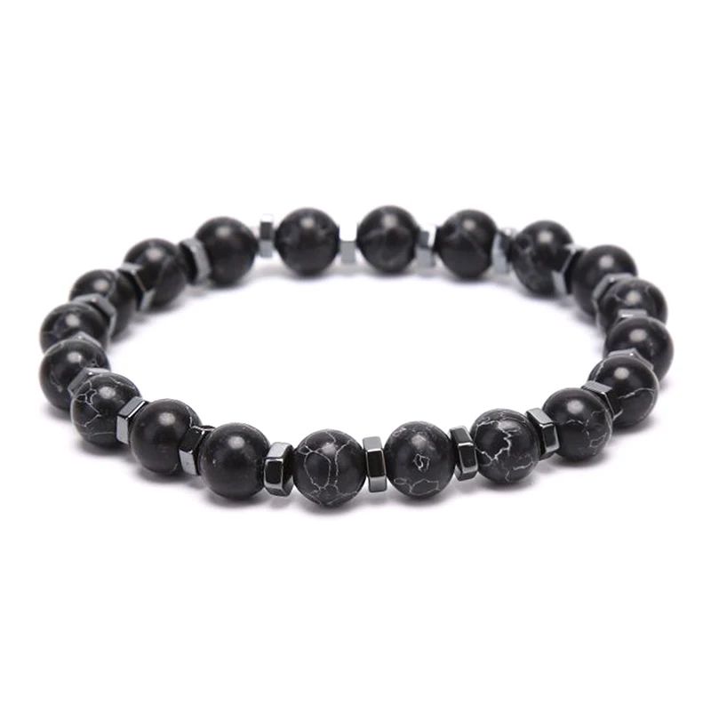 NEW Unisex Cool Magnetic Bracelet Hematite Stone Therapy Health Care Beads Bangle Men Women Elegant bracelets | Украшения и