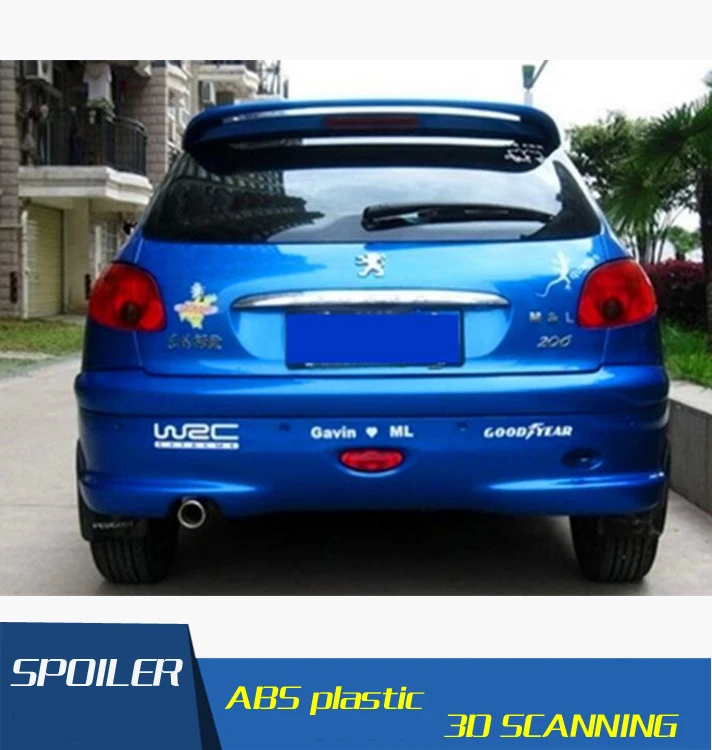 Спойлер для Peugeot 206 спойлер высокого качества из АБС пластика заднего крыла