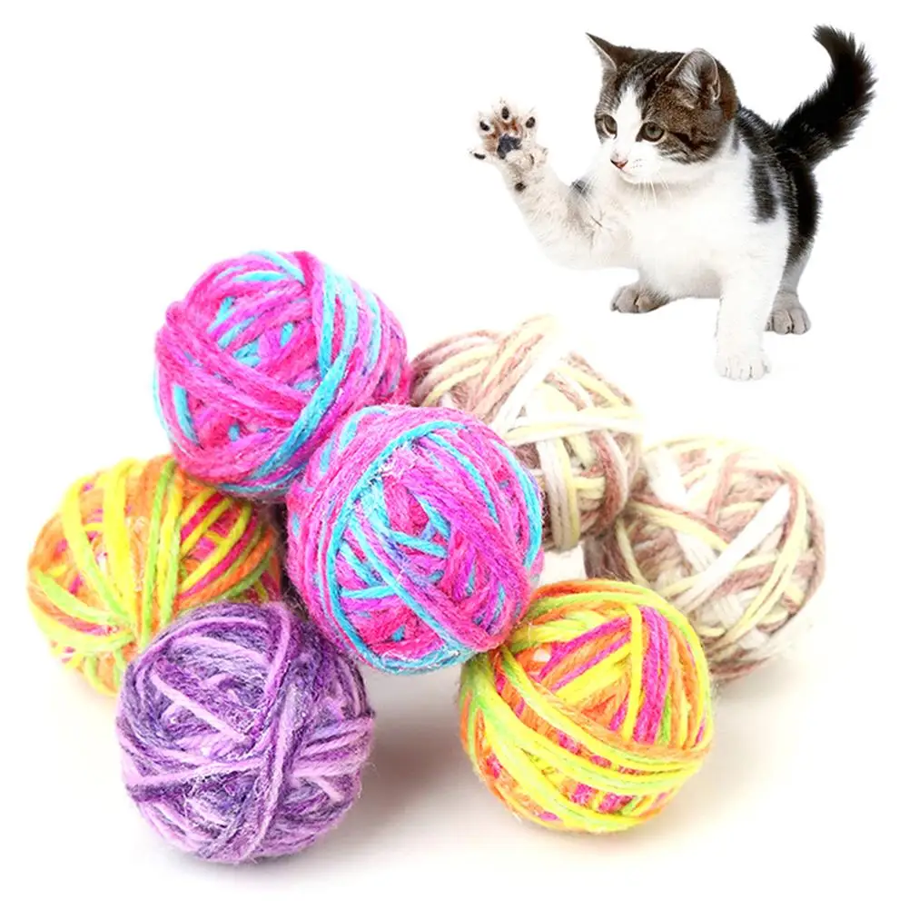 Фото Pet Колокольчик для котенка веселые игры шерстяные плетеные - купить