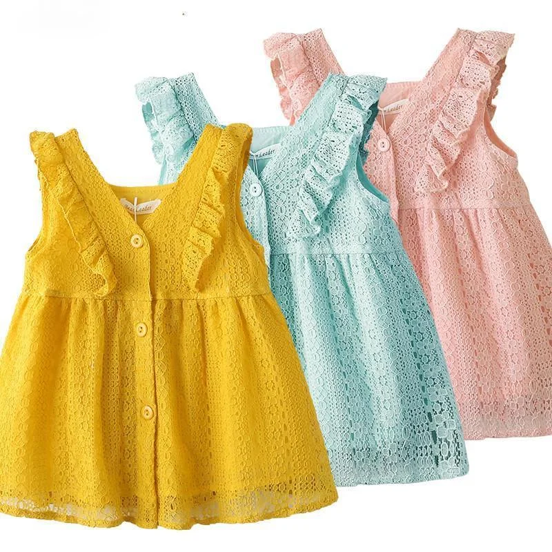 Baby Girls Dresses 2021 New Summer Toddler Kids Clothes V-Neck Lace Princess Dress Children's Solid Color Clothing for 1-5Years
Baby Girls Dresses 2021 New Summer Toddler Kids Clothes V-Neck Lace Princess Dress Children's Solid Color Clothing for 1-5Years