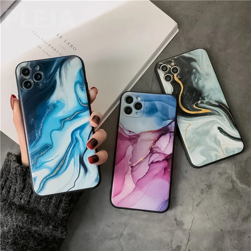 Чехол для телефона с абстрактным мраморным принтом iphone 12 mini 11 Pro Max 7 8 plus X XR XS