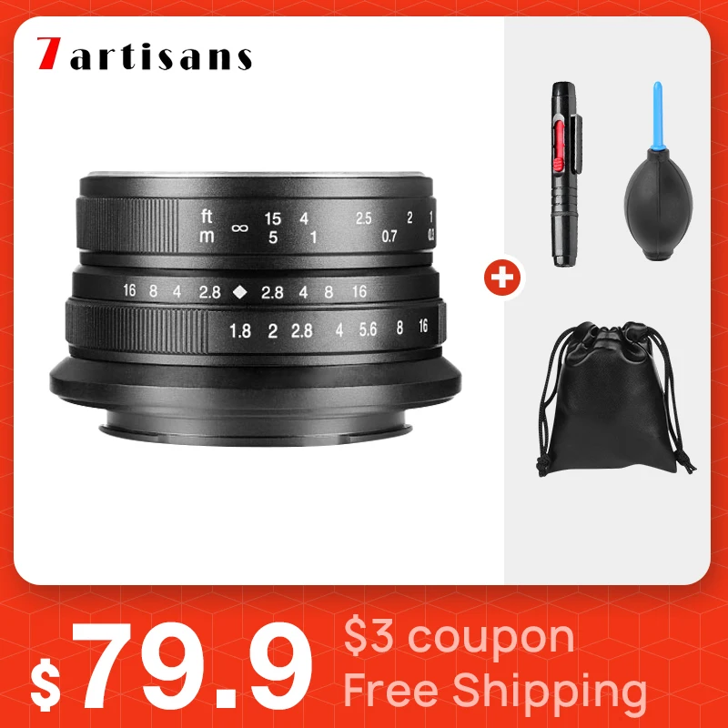 Объектив 7artisans 25 мм f1.8 Prime для E Mount Canon 4/3 Mout sony a6000 A7 A7II A7R Micro объектив canon|Объективы