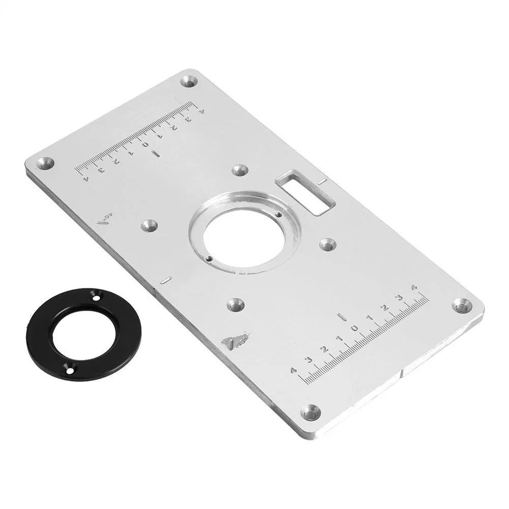 Practical Woodworking Tools Multifunctional With 4 Insert Rings Durable Aluminium Alloy Screws Router Table Plate For Trimmer
Practical Woodworking Tools Multifunctional With 4 Insert Rings Durable Aluminium Alloy Screws Router Table Plate For Trimmer