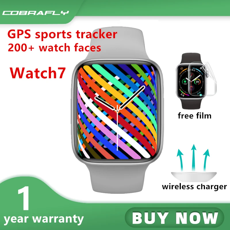 Смарт-часы Cobrafly IWO DT7 1 8 дюйма BT телефонные звонки 380 мАч мужские часы GPS-трекер PK dt100