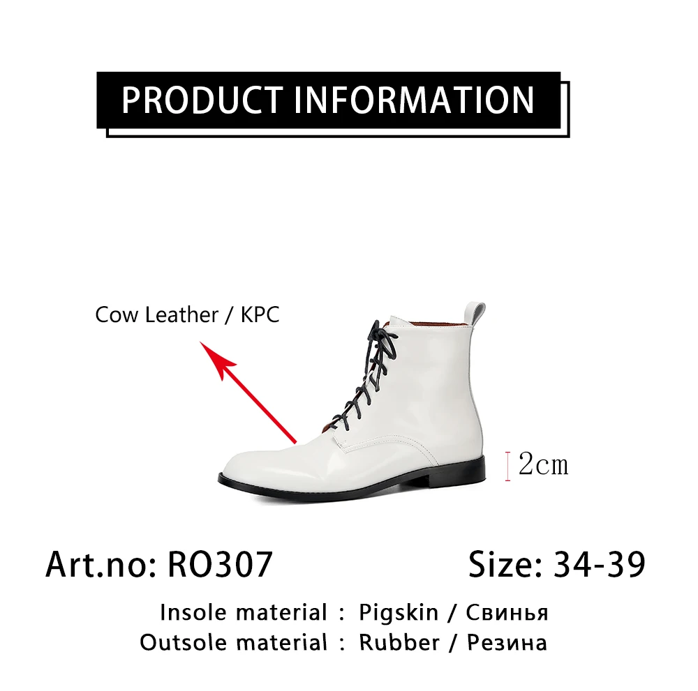RJN Stylish Lace-up Ankle Boots High Quality Genuine Leather Round Toe Low-heel Women Shoes Rubber Outsole Boots RO307
RJN Stylish Lace-up Ankle Boots High Quality Genuine Leather Round Toe Low-heel Women Shoes Rubber Outsole Boots RO307