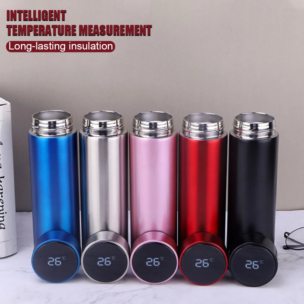 500ml Stainless Steel Water Bottle Vacuum Insulated Water Cup with Temperature Display Tea Filter Keep Cold/Hot Sports Bottle
500ml Stainless Steel Water Bottle Vacuum Insulated Water Cup with Temperature Display Tea Filter Keep Cold/Hot Sports Bottle