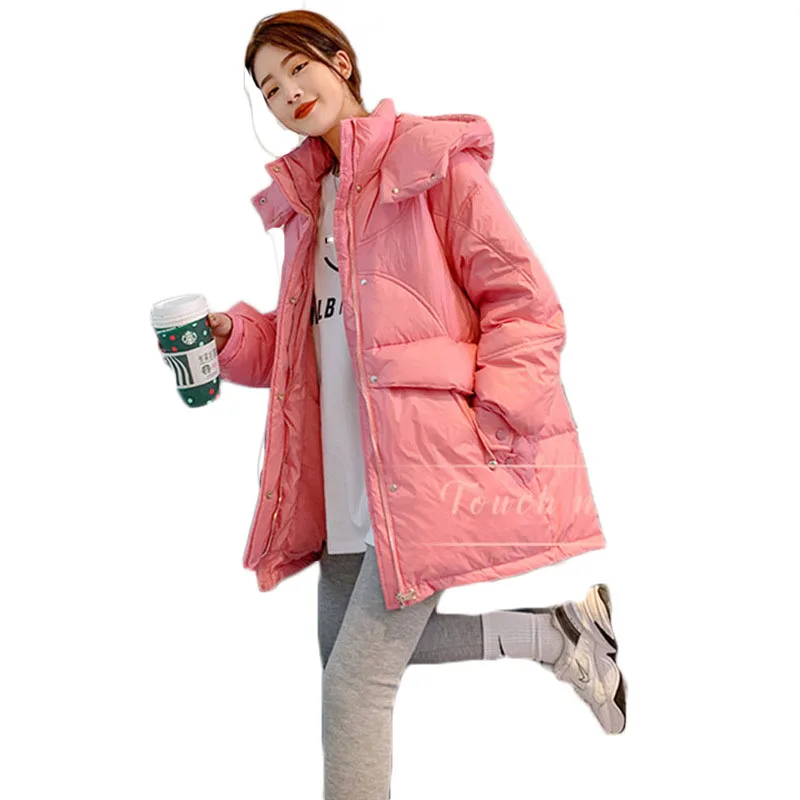 Cotton Jacket 2021 Winter New White Duck Down Mid-Length Loose Solid Color Hooded Pocket Fashion All-Match Warm Clothing M430
Cotton Jacket 2021 Winter New White Duck Down Mid-Length Loose Solid Color Hooded Pocket Fashion All-Match Warm Clothing M430