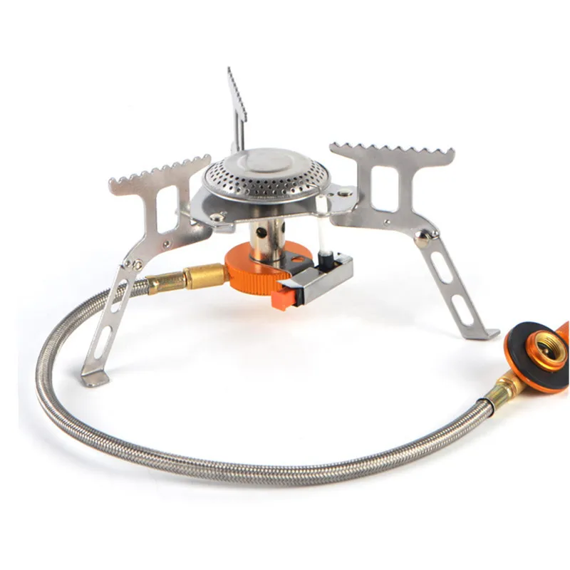 Outdoor Picnic-Gas Burner Portable Backpacking Camping Hiking Mini Stove 3500W Windproof Foldable Bracket Design 
Outdoor Picnic-Gas Burner Portable Backpacking Camping Hiking Mini Stove 3500W Windproof Foldable Bracket Design