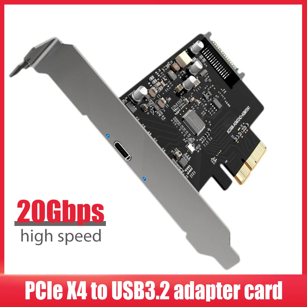 KC008 PCIe X 4 to USB3.2 Riser Card High Speed 20Gbps Adapter Type C Host USB 3.2 PCI Express Expansion Card for Desktop
KC008 PCIe X 4 to USB3.2 Riser Card High Speed 20Gbps Adapter Type C Host USB 3.2 PCI Express Expansion Card for Desktop