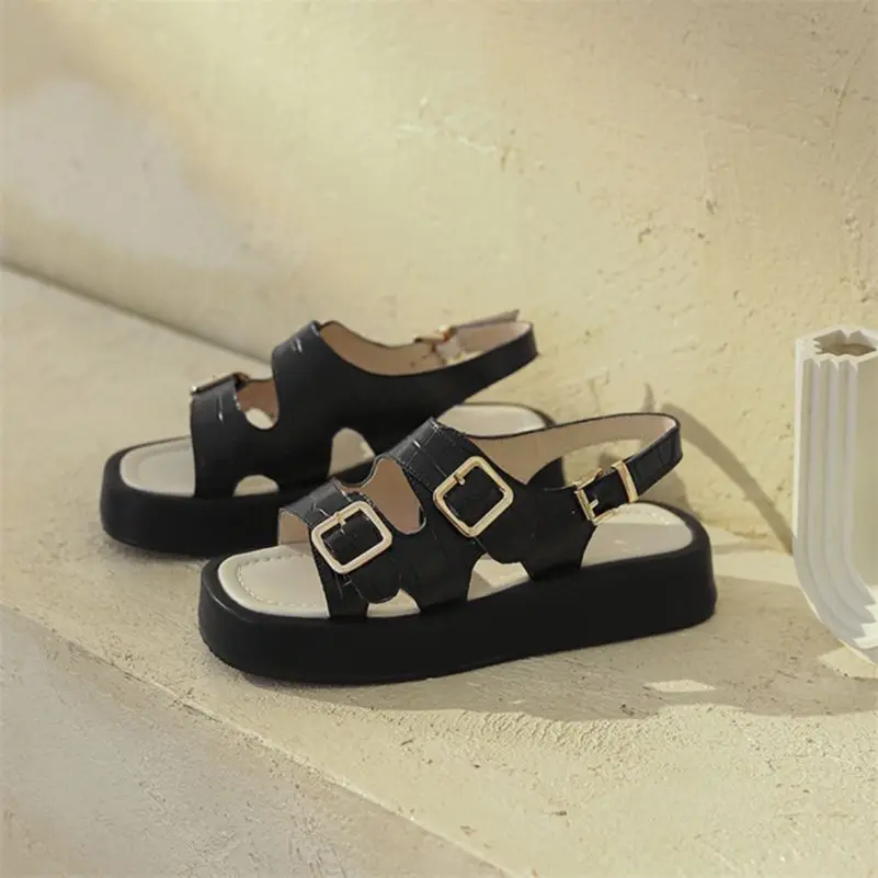 ANNYMOLI Women Gladiator Shoes Real Leather Sandals Flat Square Toe Sandals Buckle Platform Ladies Footwear Summer White 2021
ANNYMOLI Women Gladiator Shoes Real Leather Sandals Flat Square Toe Sandals Buckle Platform Ladies Footwear Summer White 2021