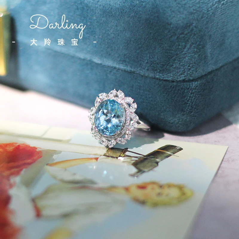 Custom Dar Sky Blue Topaz Ring Female Ocean Blue Sapphire Gem Pendant Necklace Set 520 Valentine's Day Gift
Custom Dar Sky Blue Topaz Ring Female Ocean Blue Sapphire Gem Pendant Necklace Set 520 Valentine's Day Gift