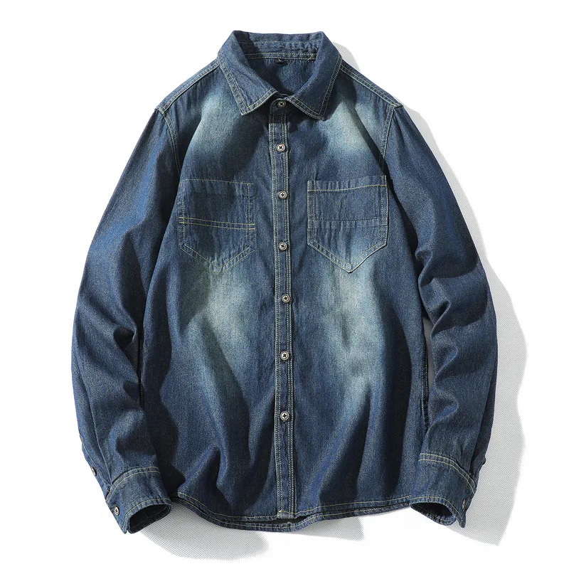 Men's Denim Shirt Thin Retro Washed Korean Long-Sleeved Slim Casual Jacket
Men's Denim Shirt Thin Retro Washed Korean Long-Sleeved Slim Casual Jacket