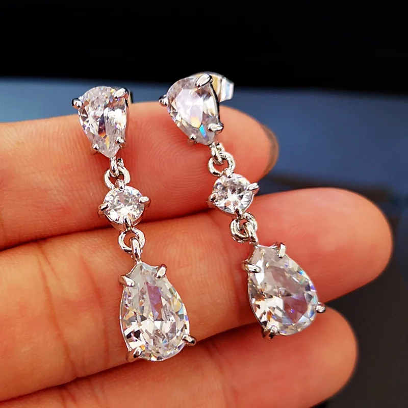 JK Fashion Classic Water Drop Pear CZ Women Drop Earring Gorgeous High Quality Earrings Anniversary Gift Women Jewelry Wholesale
JK Fashion Classic Water Drop Pear CZ Women Drop Earring Gorgeous High Quality Earrings Anniversary Gift Women Jewelry Wholesale