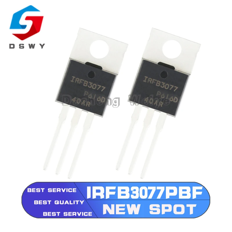 

10pcs IRFB3077 TO-220 IRFB3077PBF TO220 IRFB3077GPBF 75A 210A FB3077