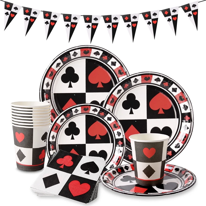 HUIRAN Poker Paper Disposable Tableware Casino Theme Party Alice in Wonderland Tea Party Happy Birthday Party Decor Kids Adult
HUIRAN Poker Paper Disposable Tableware Casino Theme Party Alice in Wonderland Tea Party Happy Birthday Party Decor Kids Adult