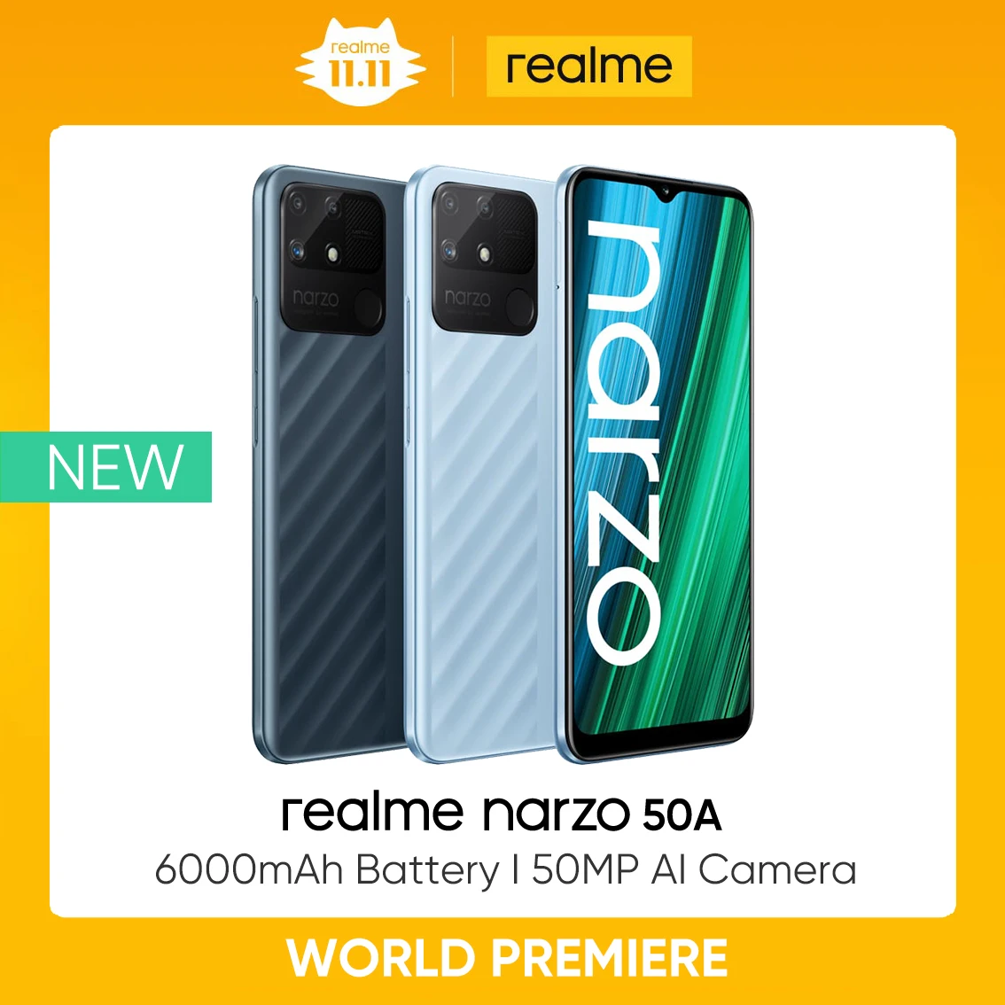 Смартфон realme Narzo 50A, 4 + 128 ГБ, Helio G85, Аккумулятор 6000 мАч, камера 50 МП
Смартфон realme Narzo 50A, 4 + 128 ГБ, Helio G85, Аккумулятор 6000 мАч, камера 50 МП