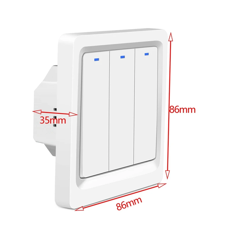GT-102-3 Smart Wifi Light Switch Push Button Panel Wall Switch 100-240V Suitable for Alexa for Google Home EU Plug
GT-102-3 Smart Wifi Light Switch Push Button Panel Wall Switch 100-240V Suitable for Alexa for Google Home EU Plug