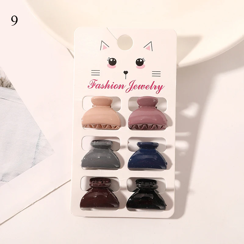 6PCS/Set Acrylic Hair Clips Claws Mini Clamps Fashion Bows Florral Shape Crab Hair Claw Barrettes Girls Hair Accessories Gift
6PCS/Set Acrylic Hair Clips Claws Mini Clamps Fashion Bows Florral Shape Crab Hair Claw Barrettes Girls Hair Accessories Gift