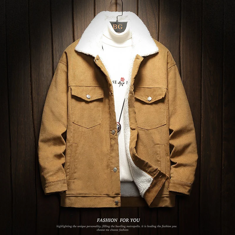 winter men's cotton jacket lamb wool Windproof Motorcycle Jacket Casual High Quality Fashion Turn Down Collar Male Fur Clothing
winter men's cotton jacket lamb wool Windproof Motorcycle Jacket Casual High Quality Fashion Turn Down Collar Male Fur Clothing