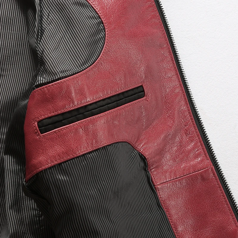 Sheep Jacket Men's 100% Genuine Leather Spring Vintage Red Sheepskin Coat Classic Jackets Male Fast Ship Free
Sheep Jacket Men's 100% Genuine Leather Spring Vintage Red Sheepskin Coat Classic Jackets Male Fast Ship Free