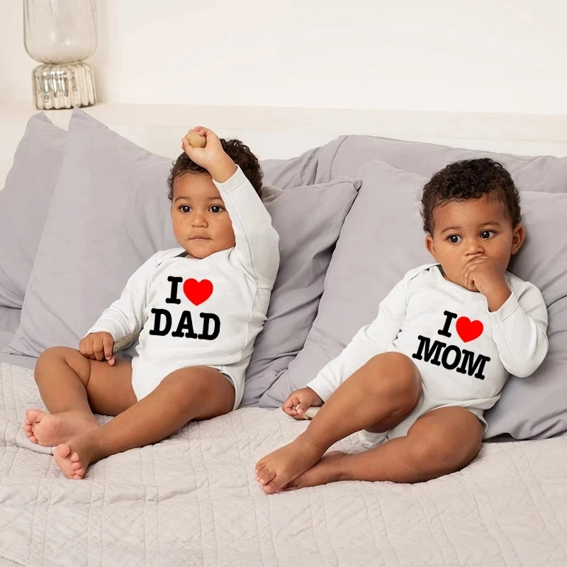 Cute Baby Boys Girls Romper Cotton Long Sleeve Letter Print I Love Dad Mom Jumpsuit Infant Clothing Newborn Baby Bodysuits
Cute Baby Boys Girls Romper Cotton Long Sleeve Letter Print I Love Dad Mom Jumpsuit Infant Clothing Newborn Baby Bodysuits