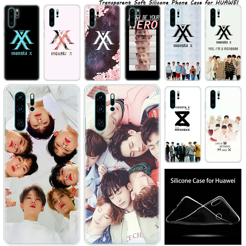 Фото Роскошный мягкий силиконовый чехол Monsta X KPOP Boy для Huawei NOVA 3 3i 5 5i P20 P30 Pro P9 P10 P8 Lite 2017 P