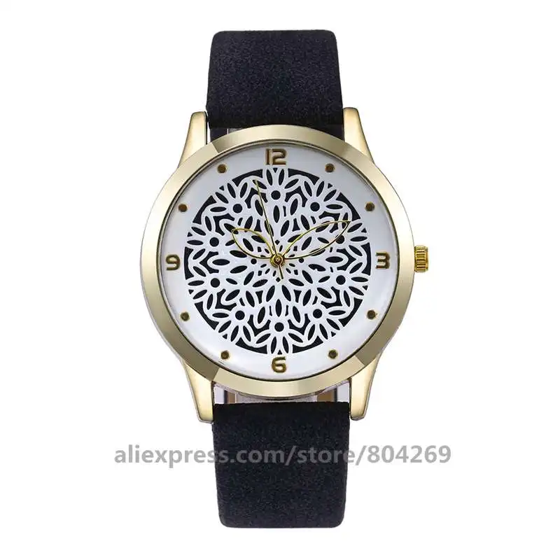 Hollow Out Flower Dial Watch Leather Women Dress Wristwatch Ladies Dress Watch Students Casual Relojes Montre Femme Gift
Hollow Out Flower Dial Watch Leather Women Dress Wristwatch Ladies Dress Watch Students Casual Relojes Montre Femme Gift