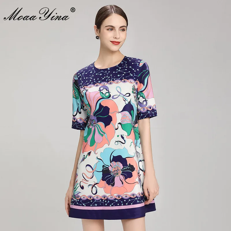 MoaaYina Summer Fashion Designer Short Dress Women's Short sleeve Beading Prunted Vintage Party Mini Dress Vestidos
MoaaYina Summer Fashion Designer Short Dress Women's Short sleeve Beading Prunted Vintage Party Mini Dress Vestidos